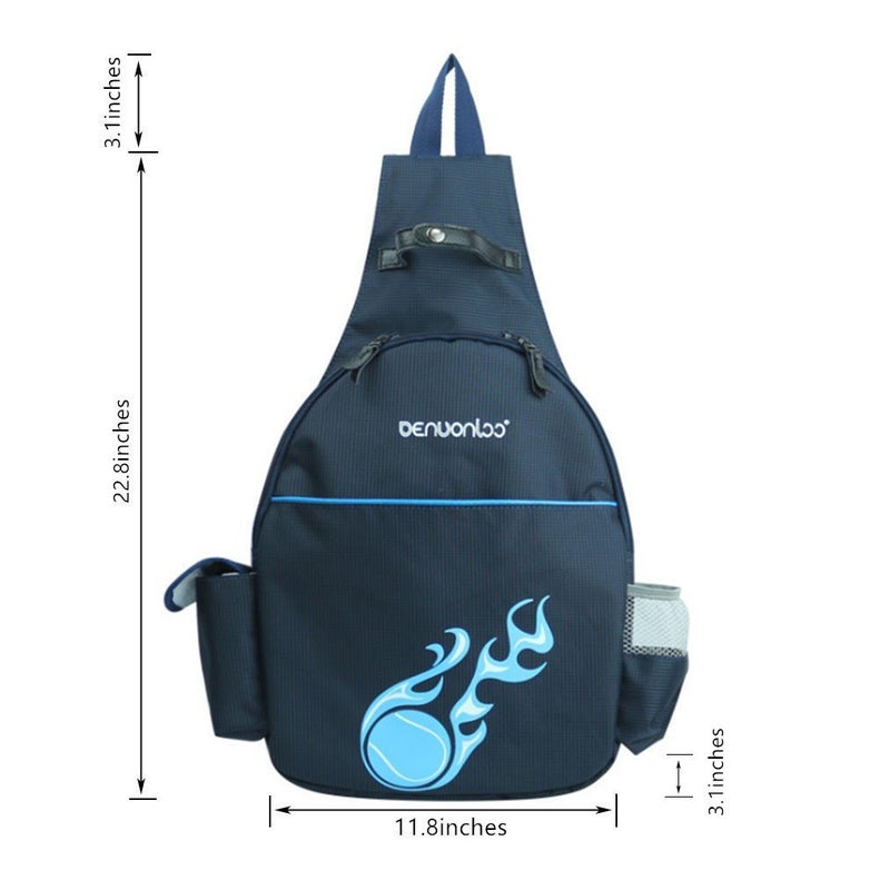 Klau Nylon Tennis Badminton Racquet Backpack Equipment bag Outdoor Sports Bags Dark Blue for Children Teenagers Tennis Beginners - Image 2